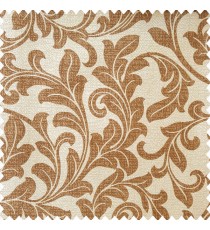 Dark brown and beige color beautiful traditional designs texture finished background swirls bold finished pattern polyester main curtain